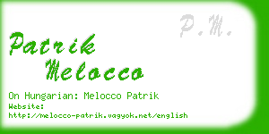 patrik melocco business card